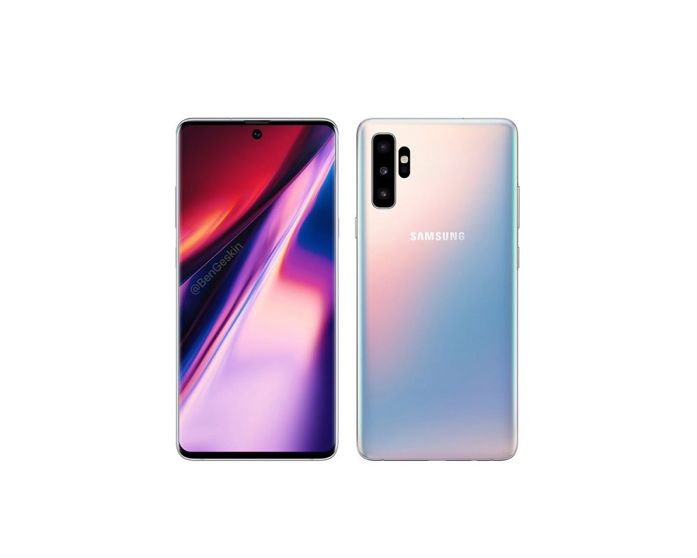 Así luciría el Samsung Galaxy Note 10 de frente y de espaldas
