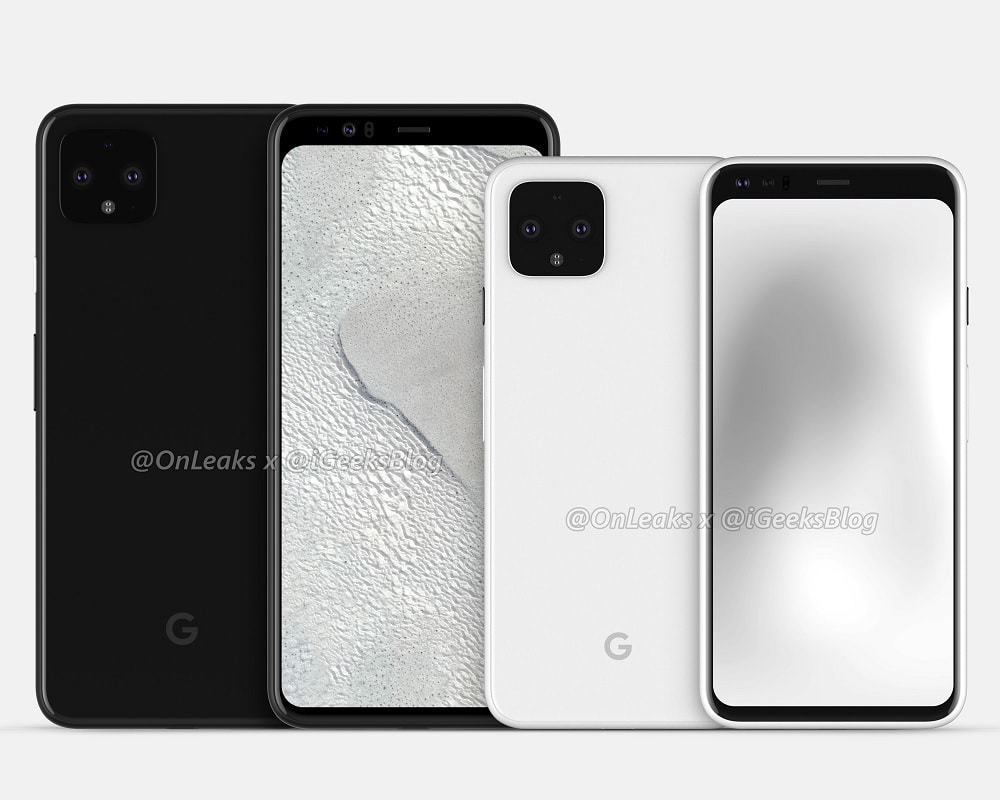 Diseños completos filtrados del Google Pixel 4 y Pixel 4 XL en renders tipo CAD