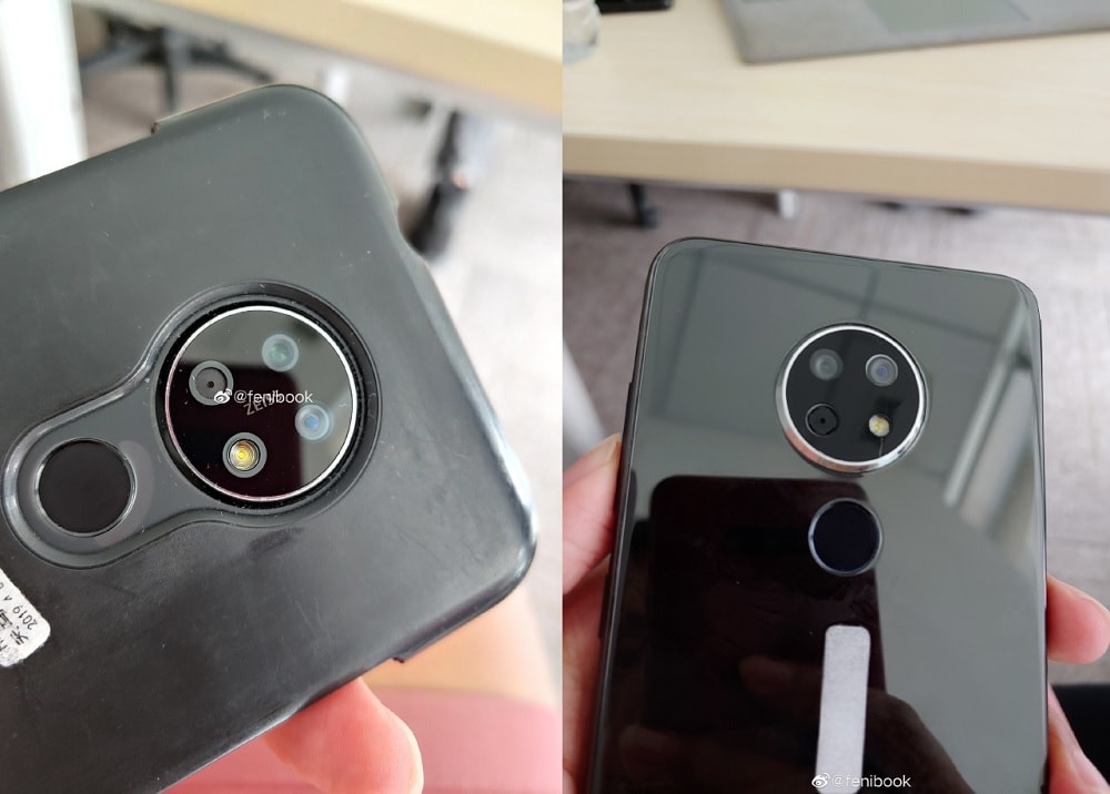 Foto filtrada del Nokia 7.2 revelando el diseño de su cámara posterior