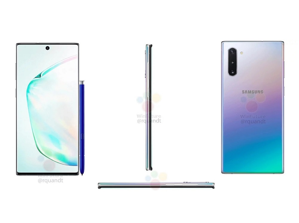 Se dan a conocer varias de las especificaciones técnicas del Samsung Galaxy Note 10/10+
