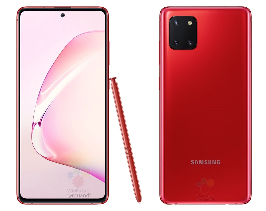 Nuevos y más detallados renders filtrados del Samsung Galaxy Note 10 Lite