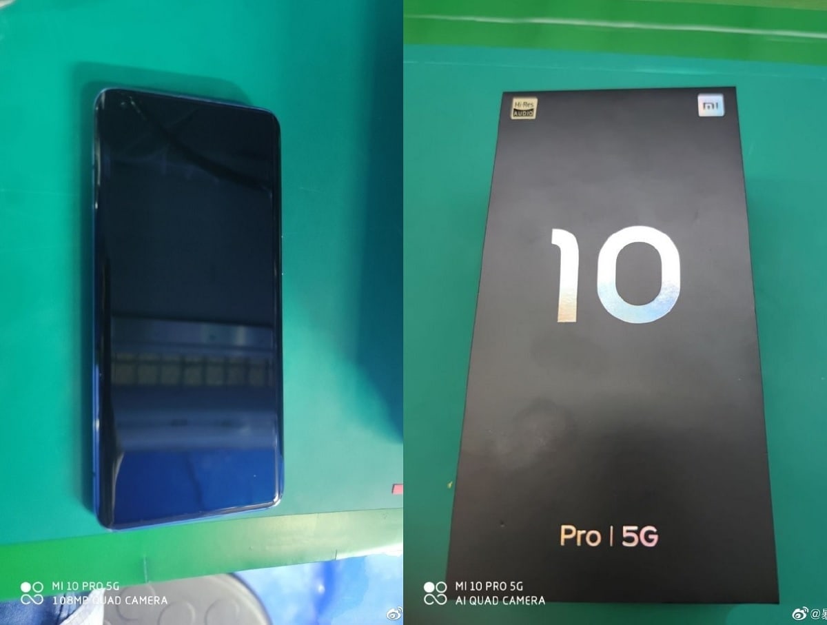 Primeras fotos en vivo del Xiaomi Mi 10 Pro posando junto a su empaque