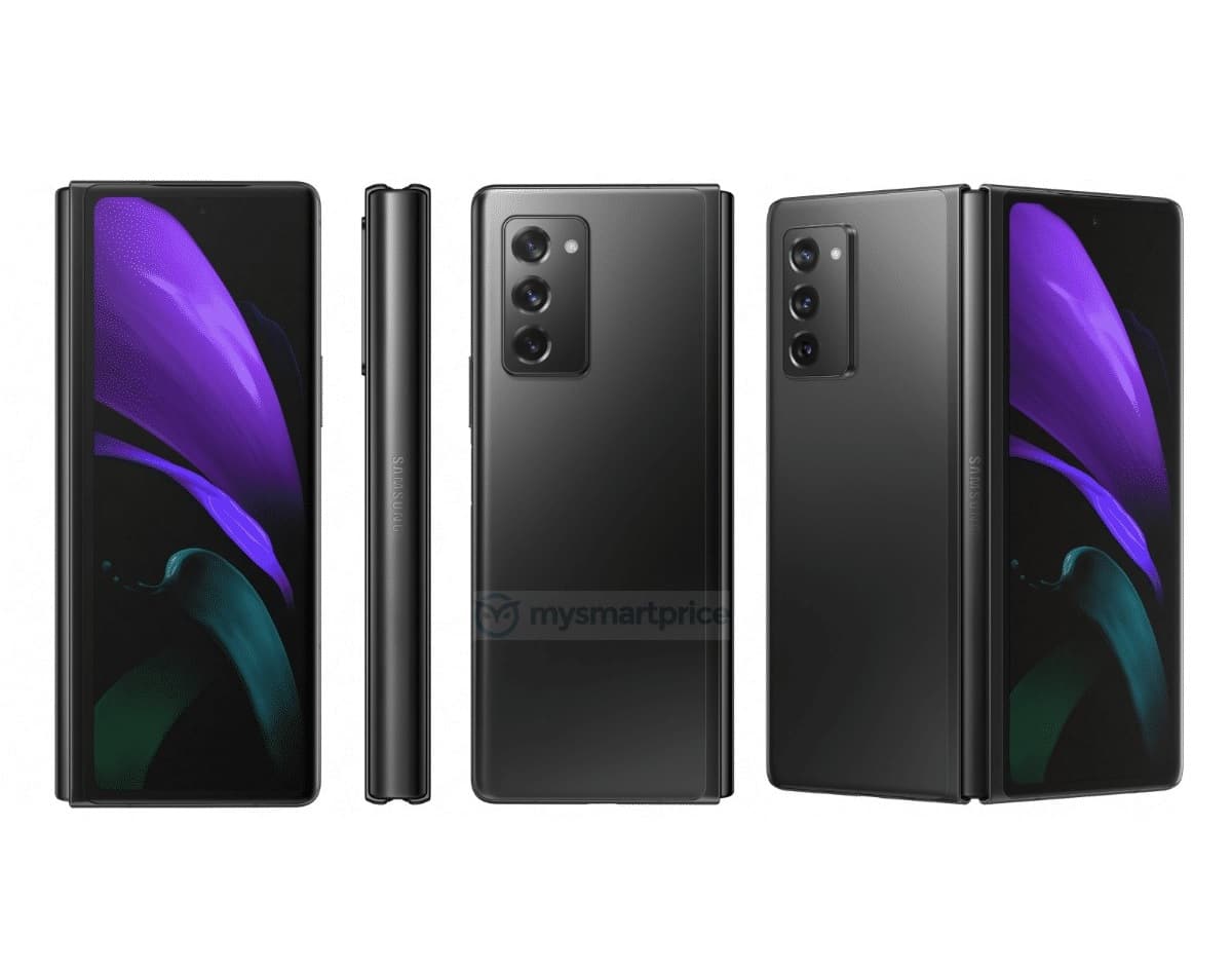 Renders de prensa del Samsung Galaxy Z Fold 2 lo muestran en detalle
