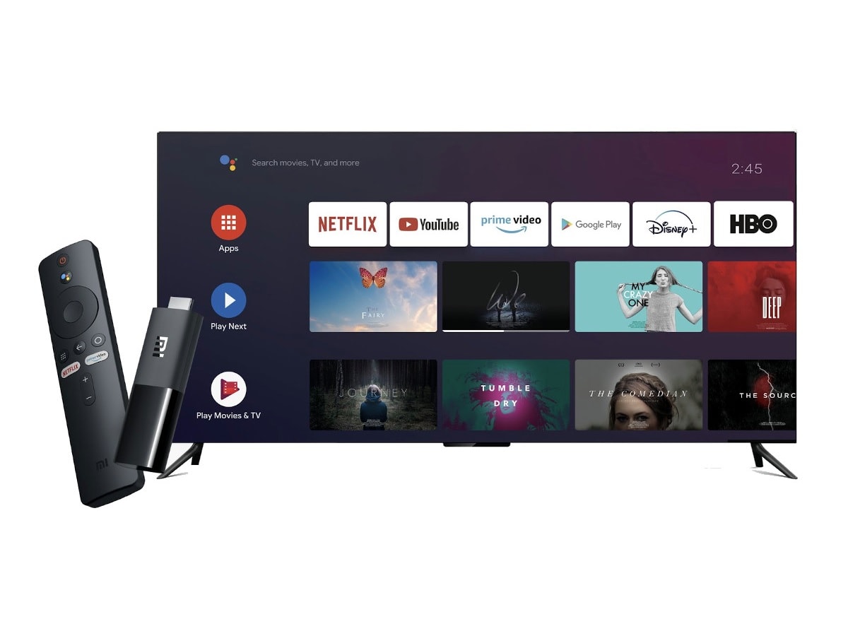 Este es el Xiaomi Mi TV Stick, un dispositivo equivalente al Google Chromecast