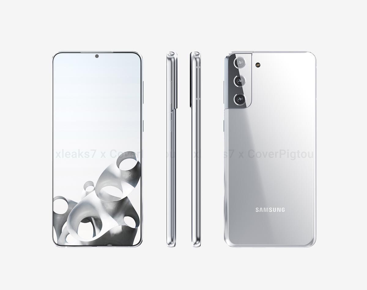 Este sería el diseño del Samsung Galaxy S21+ desde todos sus ángulos