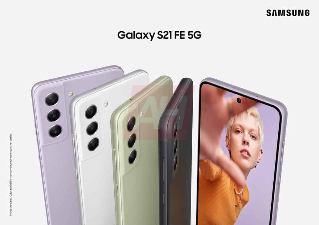 Póster promocional filtrado del Galaxy S21 FE revela colores